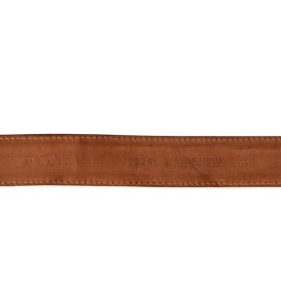 Orciani Italy Yellow Leather Belt Silver Buckle Size 30-38